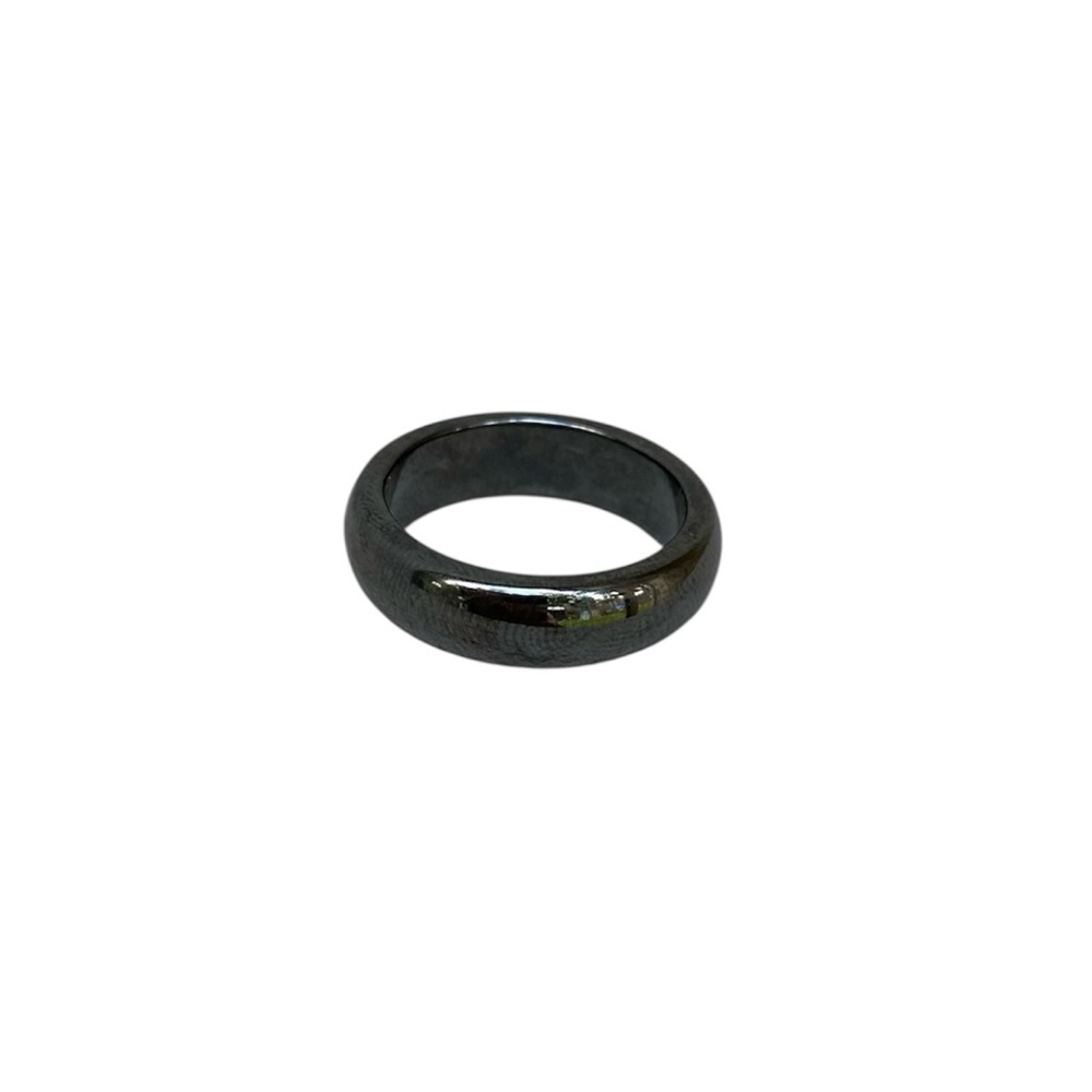 Black Hematite Unisex Band Ring